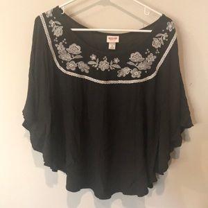 Charcoal gray floral shirt